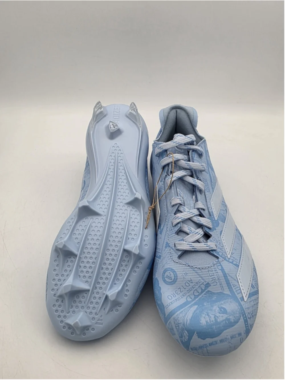 Adidas Adizero Electric II Cleats Currency Neutral Glow Blue 7.5M/8.5W JQ3981